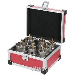 10Pcs Carbide Hole Saw Kit, 16-50mm TCT Tipped Drill Bit Set with Pilot Drill