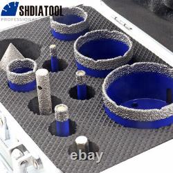 10pcs/Kit Dry Diamond Drilling Core Bit Hole Saw Bit for Porcelain Tile Ceramic