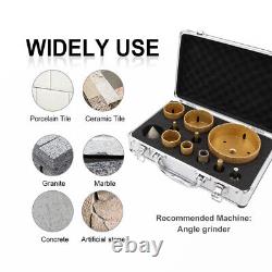 11pcs/box Diamond Core Drill Chamfer Bits Grinder Hole Saw Porcelain Tile Marble