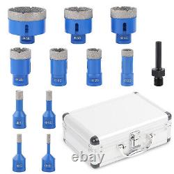 12PCS M14 Drill Bit Set Diamond Dry Hole Saw 6-68mm Granite Marble Ceramic Tile