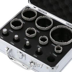 12PCS M14 Drill Bit Set Diamond Dry Hole Saw Kit 6-68mm For Tile Marble Granite