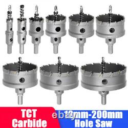 12-200mm TCT Hole Saw Drill Bit Carbide Tip Cutter Alloy Tool Stainless Steel