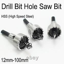 12mm-100mm Hole Saw Tooth HSS Drill Bit Cutter For Stainless Steel Metal Alloy