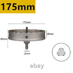 12mm-200mm TCT Carbide Tip Hole Saw Drill Bit Stainless Steel Metal Alloy Cutter