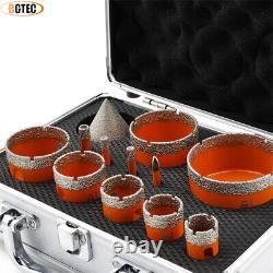 12pcs/box Diamond Core Drilling Bit Set Triangle Shank Hole Saw Cutter for Tile