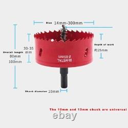 15mm to 300mm Bi Metal M42 HSS Hole Saw Cutter Drill Bit for Metal Wood Plastics