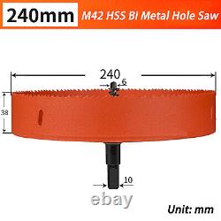 16 250mm Bi Metal M42 HSS Hole Saw Cutter Drill Bit For Wood Plaster Board