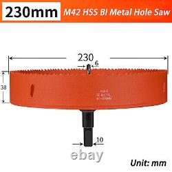 16 250mm Drill Bit Bi Metal M42 HSS Hole Saw Cutter For Wood Plaster Board