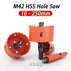 16 250mm Drill Bit Bi Metal M42 HSS Hole Saw Cutter For Wood Plaster Board