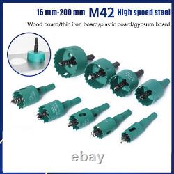 16 mm-200 mm Bi Metal M42 HSS Hole Saw Cutter Drill Bit For Wood Plaster Board