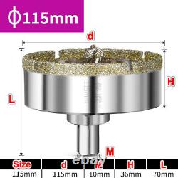 16mm-120mm Diamond Drill Bits Hole Saw With Center Drill For Tiles Glass Marble