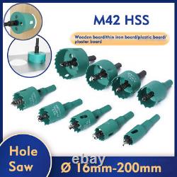 16mm-200mm Bi Metal Hole Saw Cutter M42 Pilot Drill Bit For Metal Wood Plastic