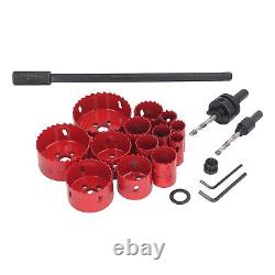 19-Piece Bi Metal Hole Saw Kit With Drill Bit Hex Wrench Long Pole Pipe Hole