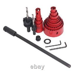 19-Piece Bi Metal Hole Saw Kit With Drill Bit Hex Wrench Long Pole Pipe Hole