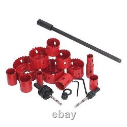 19-Piece Bi Metal Hole Saw Kit With Drill Bit Hex Wrench Long Pole Pipe Hole