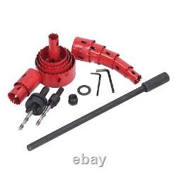 19-Piece Bi Metal Hole Saw Kit With Drill Bit Hex Wrench Long Pole Pipe Hole