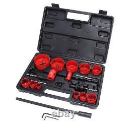 21x Hole Saw Kit Hole Cutter WithDrill Bit Extension Rod Thread Converter TPG