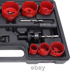 21x Hole Saw Kit Hole Cutter WithDrill Bit Extension Rod Thread Converter TPG