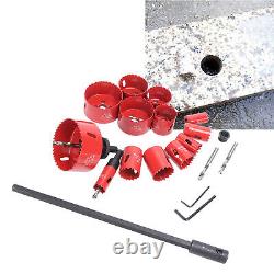 21x Hole Saw Kit Hole Cutter WithDrill Bit Extension Rod Thread Converter TPG