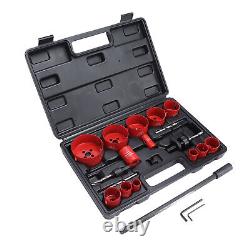 21x Hole Saw Kit Hole Cutter WithDrill Bit Extension Rod Thread Converter TPG