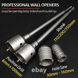 30mm 160mm CORE DRILL BIT CONCRETE SDS MASONRY HOLE PILOT BRICKS BLOCK DRAINAG