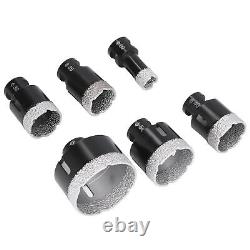 6Pcs Hole Saw Drill Bit Opener M14 Drilling Tool Set For Glass Tile