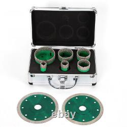 6 PCS/Set 20-68mm M14 Diamond Drill Core Bit Dry Hole Saw Cutter Set For Marble