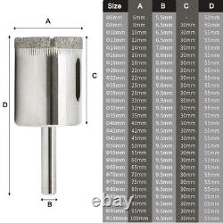 6mm 200mm Diamond Hole Saw Tile Drill Bits Hole Cutter For Glass Ceramic Marble