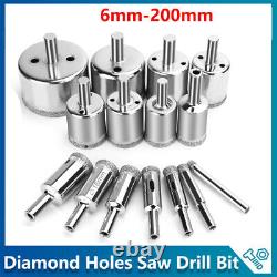 6mm-200mm Diamond Holes Saw Drill Bit Cutter Tile Glass Marble Ceramic Porcelain