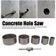 6pc Concrete Hole Saw Kit SDS Plus Shank Concrete Cement Wall Hole Saw Drill Bit