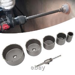 6pc Concrete Hole Saw Kit SDS Plus Shank Concrete Cement Wall Hole Saw Drill Bit