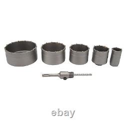 6pc Concrete Hole Saw Kit SDS Plus Shank Concrete Cement Wall Hole Saw Drill Bit