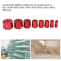 8Pcs Hole Saw Drill Bit Opener M14 Drilling Tool Set Kit For Glass Tiles