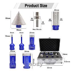 8pc/box M14 Diamond Drilling Bits Porcelain Ceramic Tile Marble Granite Hole Saw