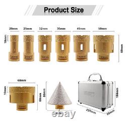 8pcs/box Diamond Core Drill Bit Set How Saw for Porcelain Tile Granite Marble