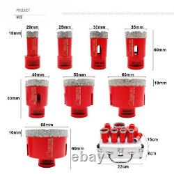 8pcs/box Dry Diamond Drilling Core Bits Kit M14 Thread Hole Saw Marble Granite