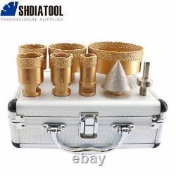 8pcs/set Boxed Diamond Drilling Bits Marble Porcelain Tile Hole Saw Cutter Drill