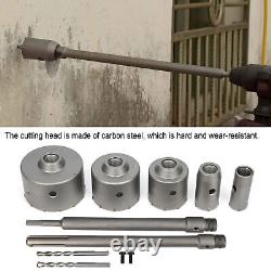 9Pcs Carbon Steel Hole Saw Set For Concrete Wall Cutting DTS UK