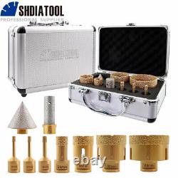 9pcs/set Boxed Diamond Drilling Bits Hole Saw Granite Ceramic Tile Angle Grinder