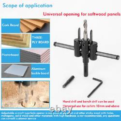 Adjustable Circle Hole Cutter Saw Metal Wood Drill Bit DIY Tool Set Various size