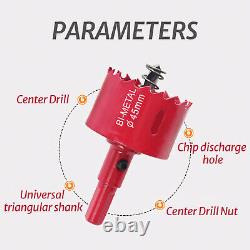 Bi Metal Hole Saw 15 mm-300 mm Drill Bit Arbor Pilot Hole Saw Metal Wood Plastic