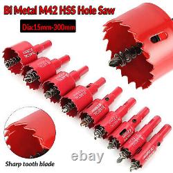 Bi Metal M42 HSS Hole Saw 15mm-300mm Drill Bit Arbor Pilot Hole Saw Metal Wood