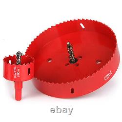 Bi metal Hole Saw 20mm-200mm Drill Bit Arbor Pilot Hole Saw Metal Wood Plastic