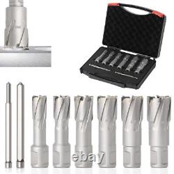 Carbide Hollow Core Drill Bits 6Pcs Magnetic TCT Annular Cutter Hole Saw Set