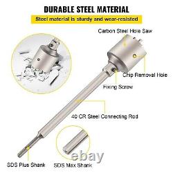 Concrete Hole Saw Kit Max Shank Wall Hole Cutter Connecting Rod Drill Bit Set