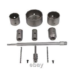 Concrete Hole Saw Set Plus Shank Wall Hole Drill Bits Kit For Cement Brick Wall