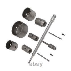 Concrete Hole Saw Set Plus Shank Wall Hole Drill Bits Kit For Cement/Brick/Wall