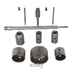 Concrete Hole Saw Set Plus Shank Wall Hole Drill Bits Kit For Cement/Brick/Wall