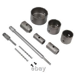 Concrete Hole Saw Set Plus Shank Wall Hole Drill Bits Kit For Cement/Brick/Wall