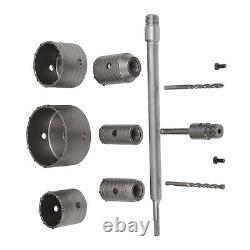 Concrete Hole Saw Set Plus Shank Wall Hole Drill Bits Kit For Cement Brick Wall